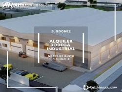 Se alquila bodega industrial 3.000m2 - norte de Quito.