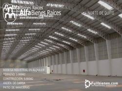 ALQUILER DE BODEGA INDUSTRIAL 6.000M2 NORTE DE QUITO - PIFO.