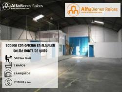 EXCELENTE BODEGA EN ALQUILER 510M2 CON OFICINA - QUITO.