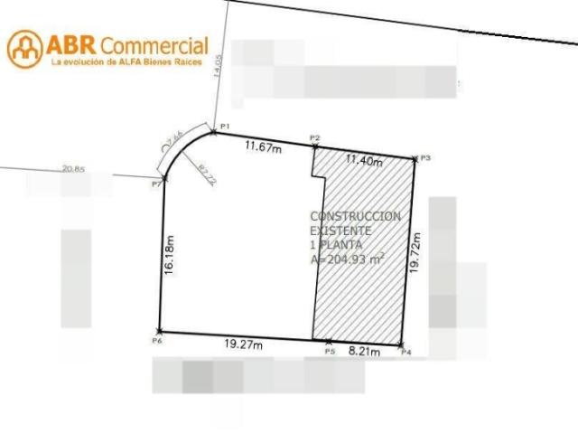 En venta terreno esquinero 567m2- Uso comercialResidencial-